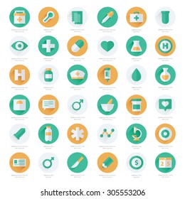 Set of flat Medical icons