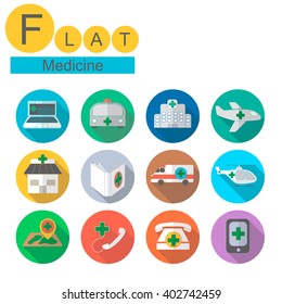 Set of flat Medical icons