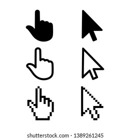 Set of flat modern cursor icons – for stock