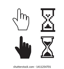 Set of flat modern cursor icons