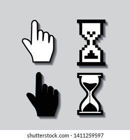 Set of flat modern cursor icons