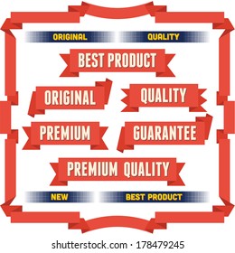 Set of flat premium quality original ribbons