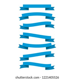 Set flat ribbons vector banners