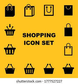 Set of flat shopping icons. Vector illustration.