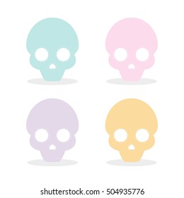 Set: flat skull icons