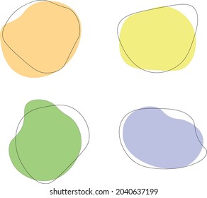 Set of flat speech bubble shaped banners, price tags, stickers, badges. Vector illustration.