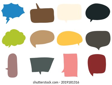 Set Of Flat Speech Bubbles