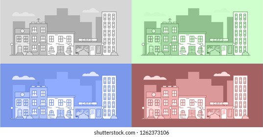 set of flat street