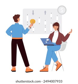Set of Flat Style Business Illustrations

