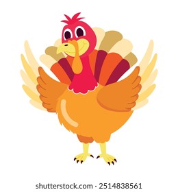 Set of Flat Style Cute Turkey Activities 

