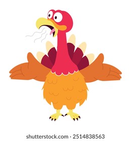 Set of Flat Style Cute Turkey Activities 

