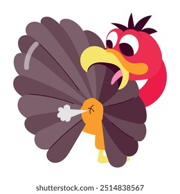 Set of Flat Style Cute Turkey Activities 

