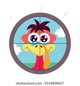 Set of Flat Style Cute Turkey Activities 


