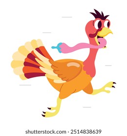 Set of Flat Style Cute Turkey Activities 

