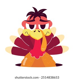 Set of Flat Style Cute Turkey Activities 

