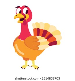Set of Flat Style Cute Turkey Activities 

