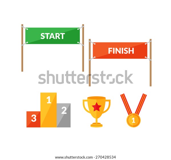 87.088 Start finish race Gambar, Foto Stok & Vektor | Shutterstock