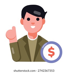 Set of Flat Style Success and Goals Icons 


