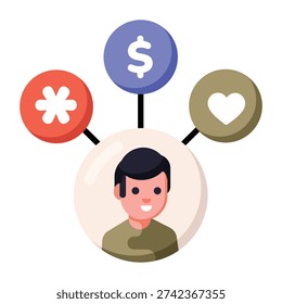 Set of Flat Style Success and Goals Icons 


