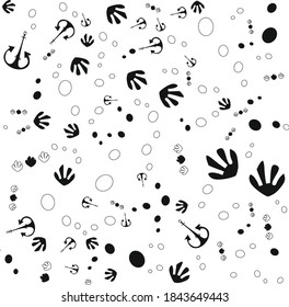 Conjunto de íconos negros con estilo plano sobre la vida marina en el fondo blanco. Ilustración vectorial.