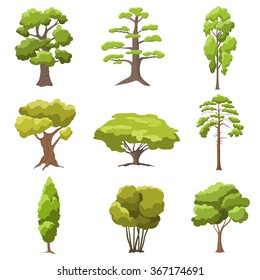 Drawing Trees Landscape Design Vector Illustration Stock Vector ...