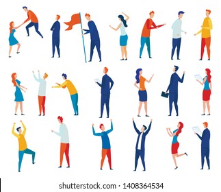 Set Flat Team Metaphor Corporate Culture Cartoon. Staff in Office Clothes are Busy with Different Things. Healthy Team Atmosphere. Vector Illustration on White Background. Management and Marketing. Set Flat Team Metaphor Corporate Culture Cartoon. Staff in Office Clothes are Busy with Different Things. Healthy Team Atmosphere. Vector Illustration on White Background. Management and Marketing.