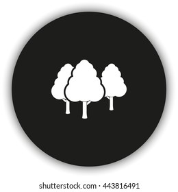 Set of flat trees. Natural illustration.