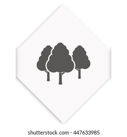 Set of flat trees. Natural illustration.