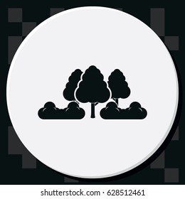 Set of flat trees. Natural illustration.