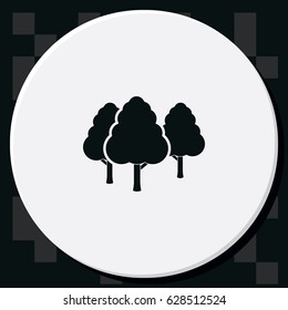 Set of flat trees. Natural illustration.