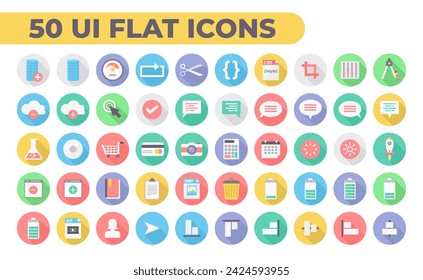 Set Flat User Interfaces Icon