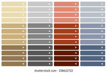 Set of flat vector buttons with arrows - Powered by Shutterstock - Get 15% off with code: PIKWIZARD15