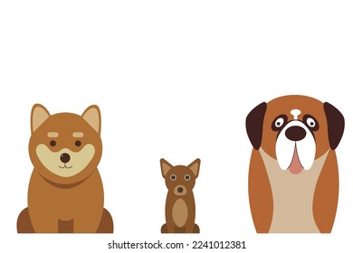 Juego de cachorros de perros vectores planos
