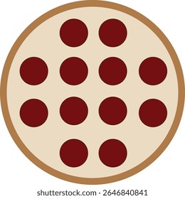 A set of flat vector icons of whole pizzas and slices with various toppings like pepperoni, basil, cheese, and mushrooms. Great for food apps, menus, and restaurant branding.