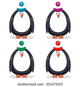 set of flat vector penguin