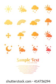 set of flat weather icons for web and mobile