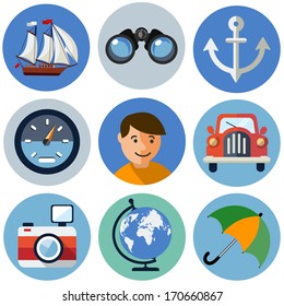 Set Flat Web and Internet Icons