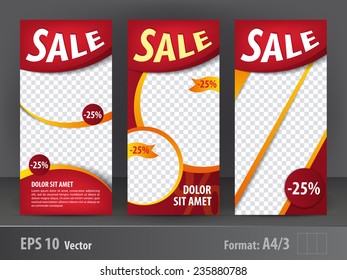Set of flayers Sale, vector print template
