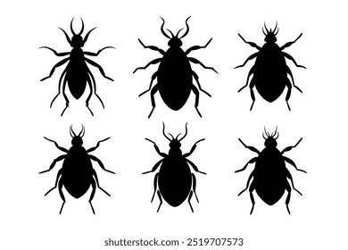A set of Flea vector illustration