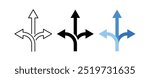 set of flexibility icon arrow pathway vector design illustration
