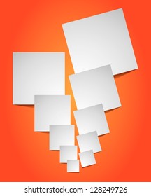 Set of  floating blank squares ready for your text or pictures.