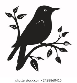 Set of a flock of flying different birds silhouettes Collection of different cartoon black birds on white background. Vector illustration.