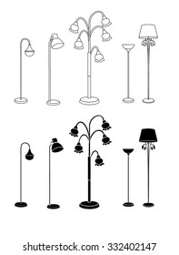 set of floor lamps