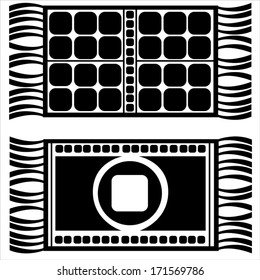 set of floor mats isolated on white background 