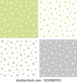 Set of floral abstract seamless patterns. Vector.