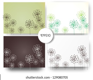 Set of floral backgrounds