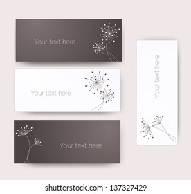 Set of floral backgrounds
