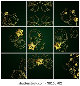 Conjunto de fundos florais