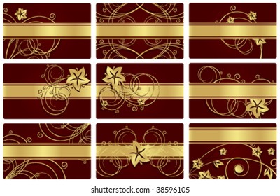 Set of floral backgrounds