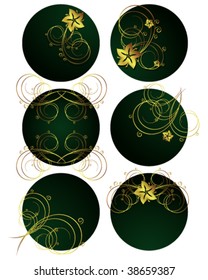 Set of floral backgrounds